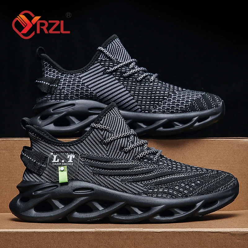 Badminton Shoes - YRZL hombres deportes correr negro zapatos
